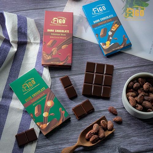 [GIÁ DÙNG THỬ] Thanh 50gr Combo MIX các vị Dark & Milk Chocolate Kẹo Socola đen và Socola sữa Figo thanh 50gr SIÊU RẺ | BigBuy360 - bigbuy360.vn