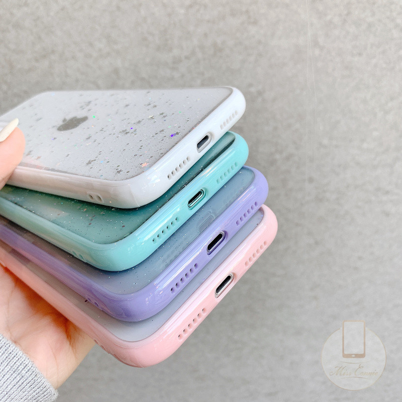 Ốp điện thoại TPU kim tuyến màu Macaron đơn giản cho iPhone 11 8plus 7plus 8 7 11Pro Max X Xs Max XR SE 2020 iPhone 12 pro max | BigBuy360 - bigbuy360.vn