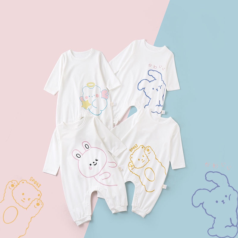 ✨Hàng Có Sẵn✨ Áo Liền Quần Ngủ Liền Thân Mỏng Tay Dài Điều Hòa Không Khí Thời Trang Xuân Thu 2022 Cho Bé Sơ Sinh