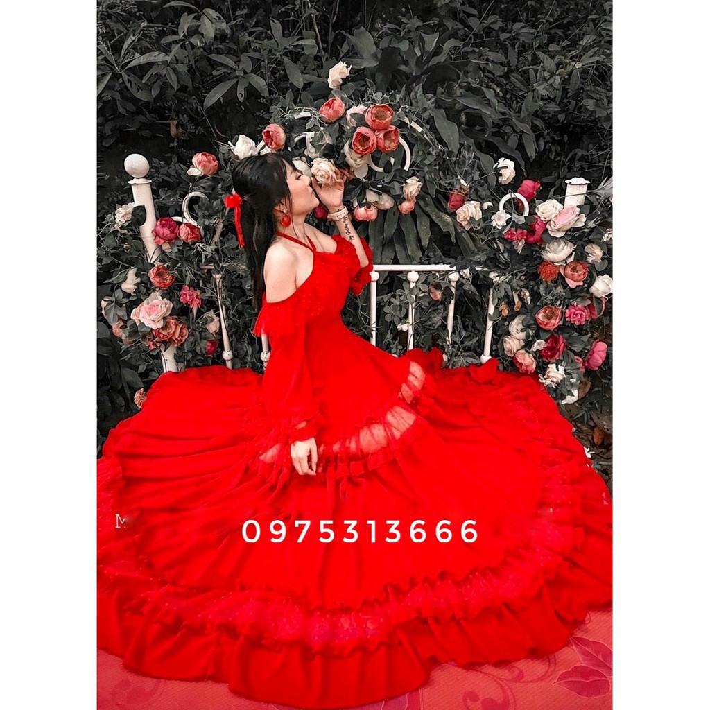 Đầm Maxi Đi Biển, Váy Maxi Đi Biển V115, Chất Voan, Mềm Mát, Màu Đỏ, Siêu Phẩm Của Tín Đồ Sống Ảo, Nhìn Là Mê. | BigBuy360 - bigbuy360.vn