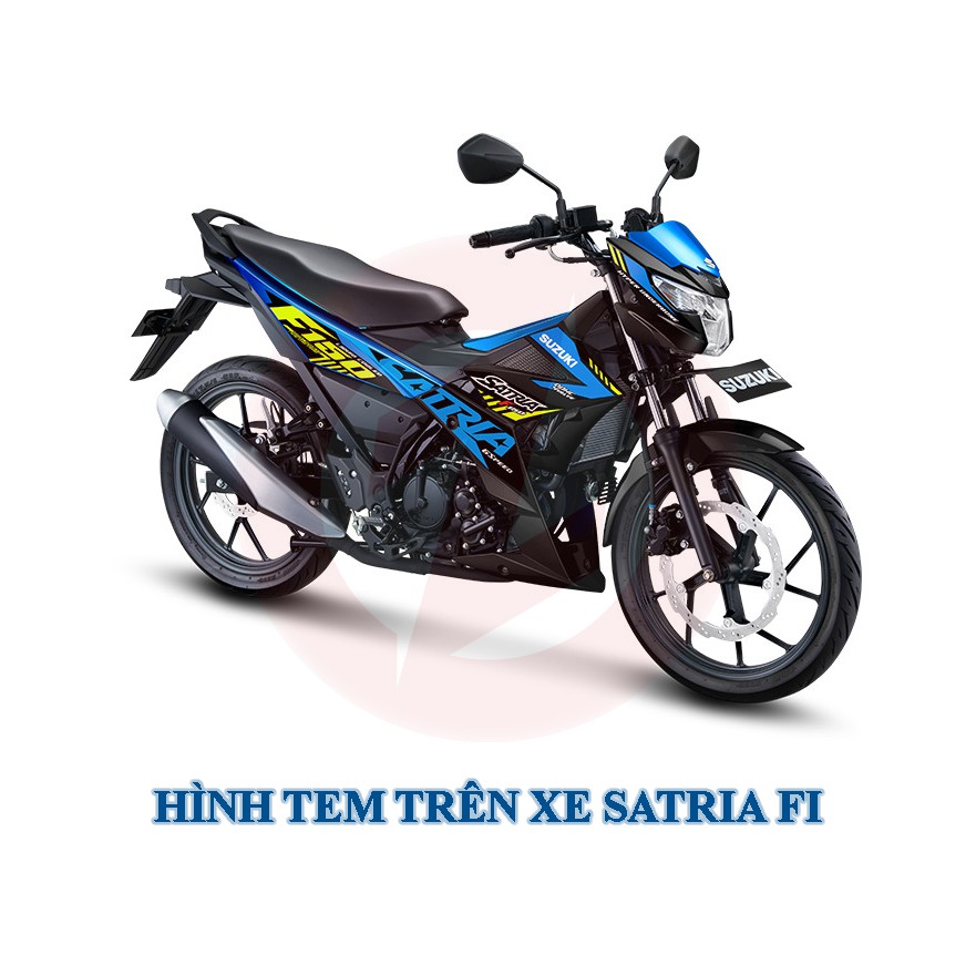 Tem Satria F150 Fi, Raider R150 Fi 2021 Xanh Đen 68019-12KF0-BGY