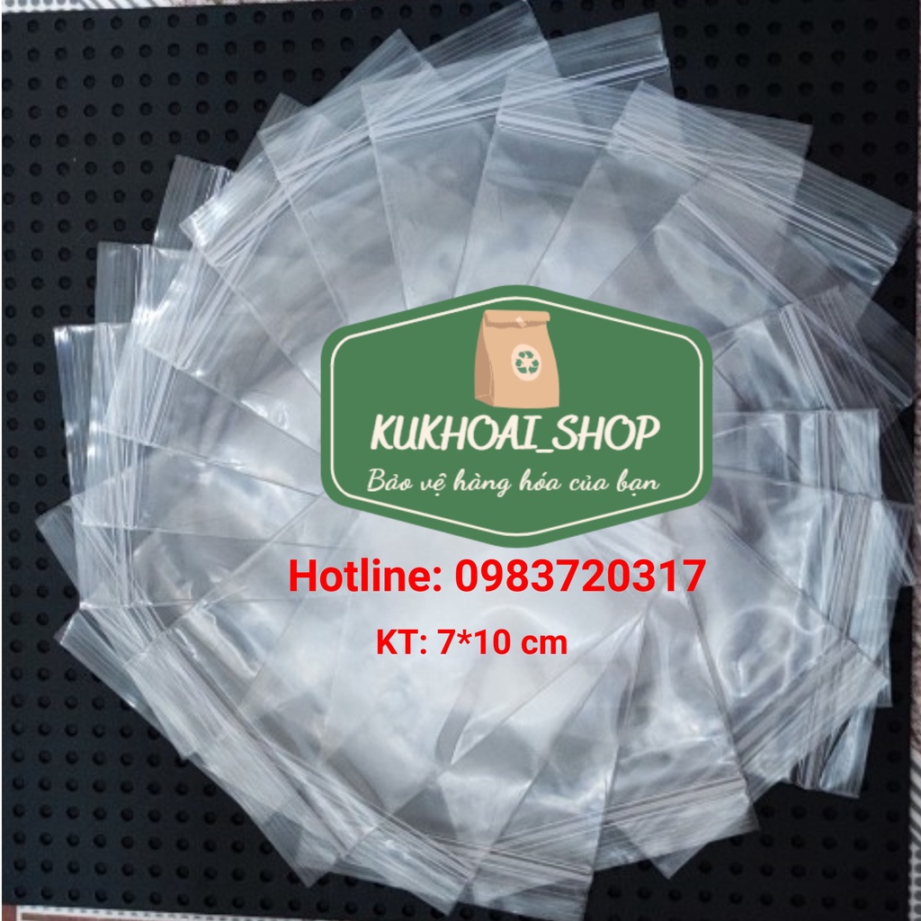 COMBO 100 Túi Zip Viền Trắng Siêu Dai Dày Siêu Bền Số 3 KT 7x10 cm