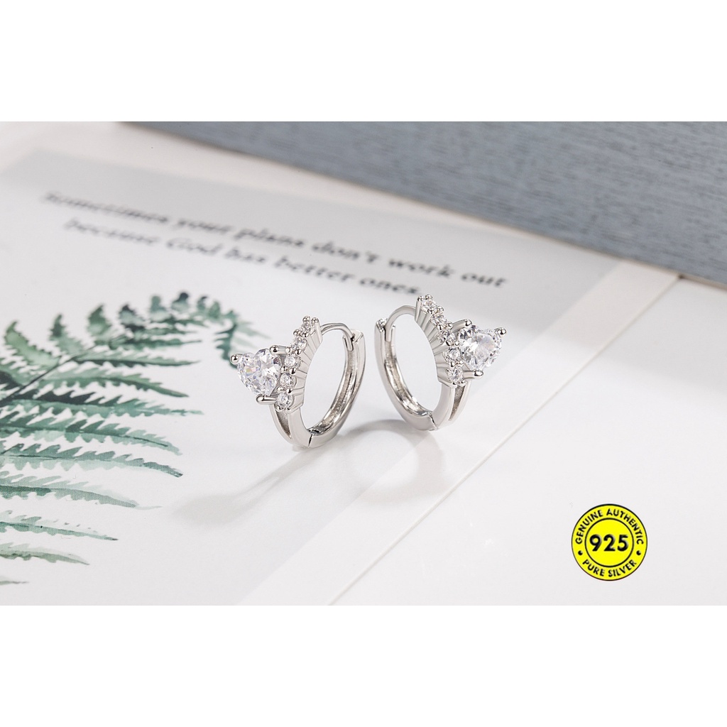 Kẹp Tai Đính Đá Hình Trái Tim U1020