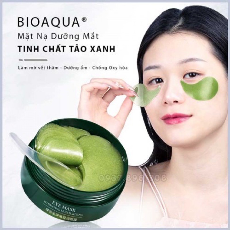 HỘP 60 miếng Mask mắt bioaqua vàng và tảo xanh