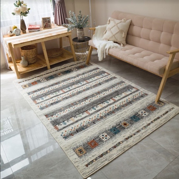 Thảm Lông Sợi Ngắn Cao Cấp Hoạt Tiết Tối Giản, Sang Trọng