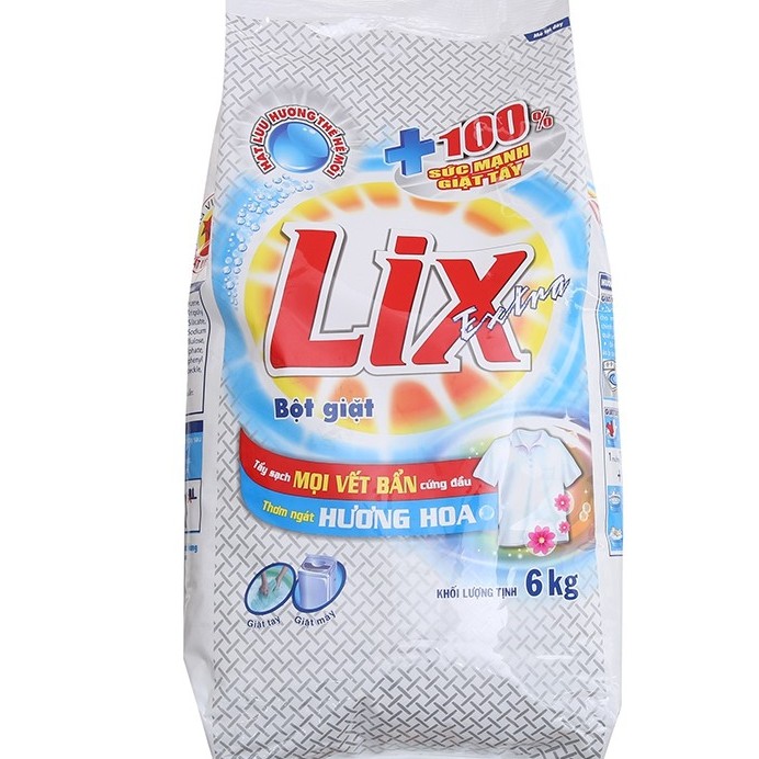 BỘT GIẶT Lix Extra Hương Hoa NEW 6kg