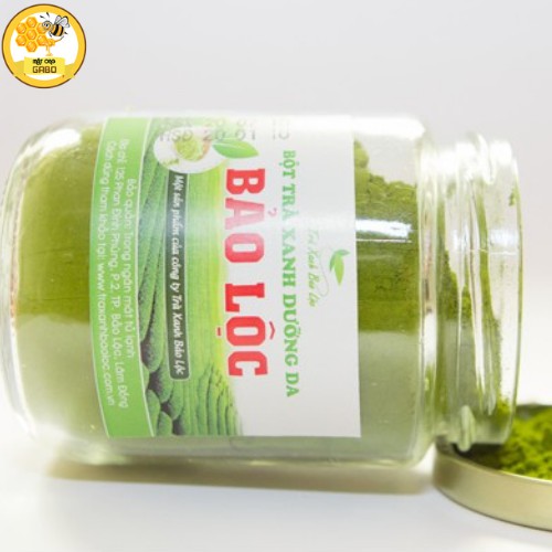 Bột trà xanh trị mụn Bảo Lộc hũ 100g + Tặng 1 cọ quét mặt nạ