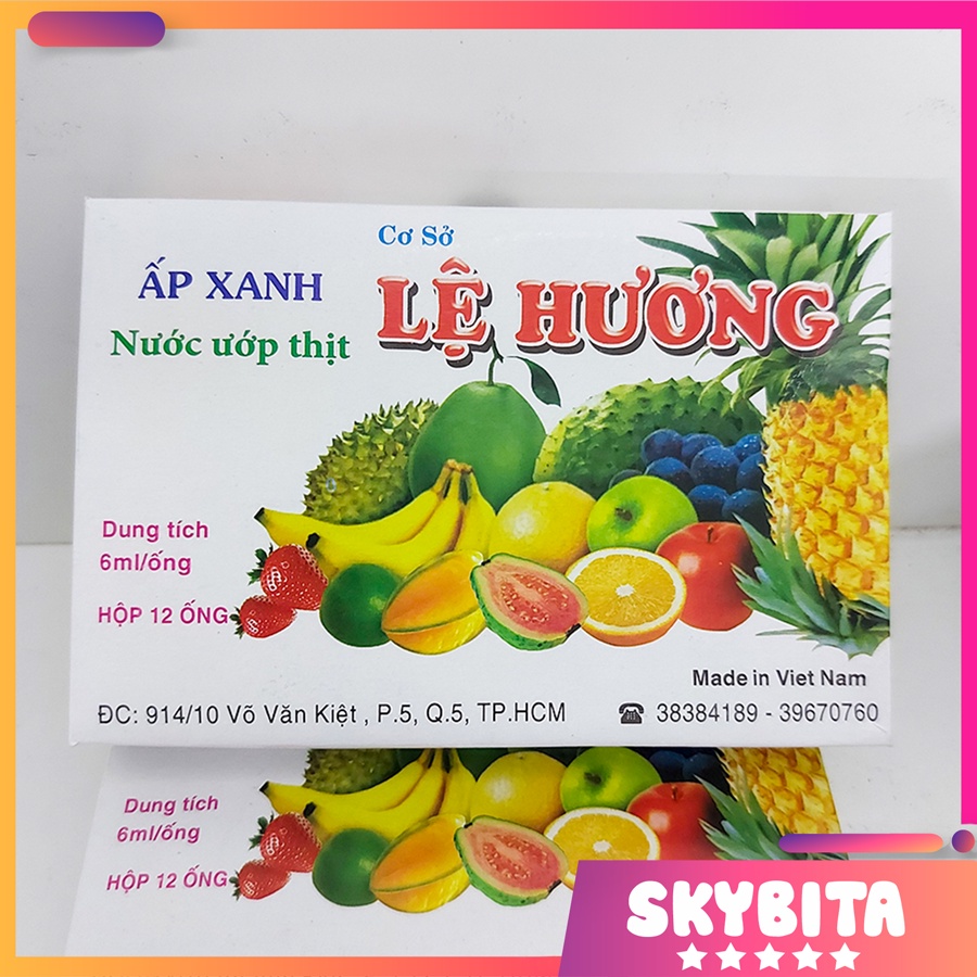 Ấp xanh Lệ Hương hộp 12 ống - ướp thịt, làm lạp xưởng, bánh trung thu