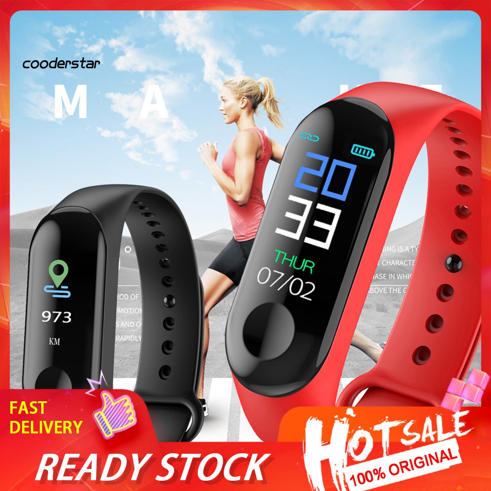 Vòng Đeo Tay Thông Minh Rxsc M3 Chống Thấm Nước Hỗ Trợ Theo Dõi Nhịp Tim