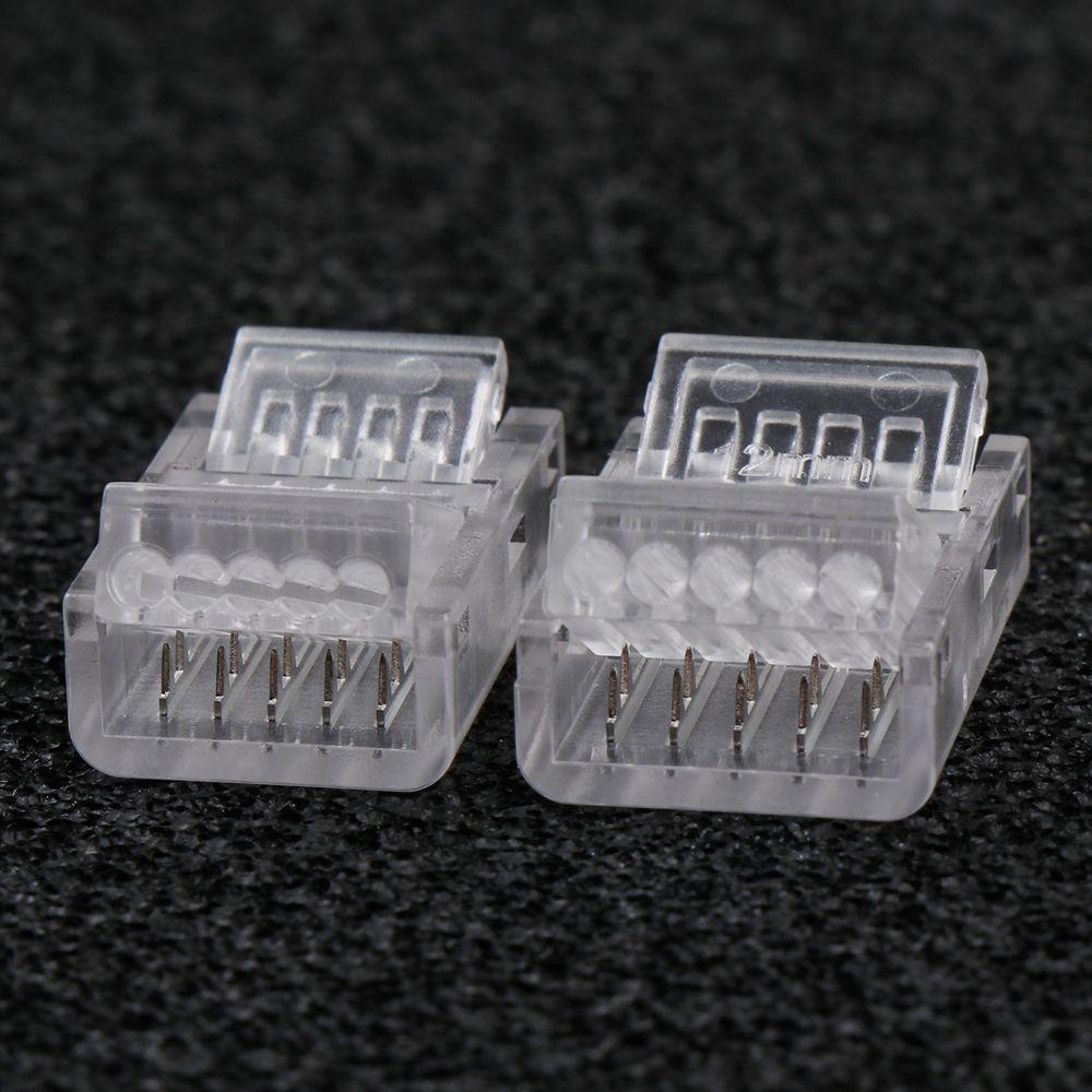 Bộ 10 Đầu Nối Trong Suốt Cho Dây Đèn LED RGB