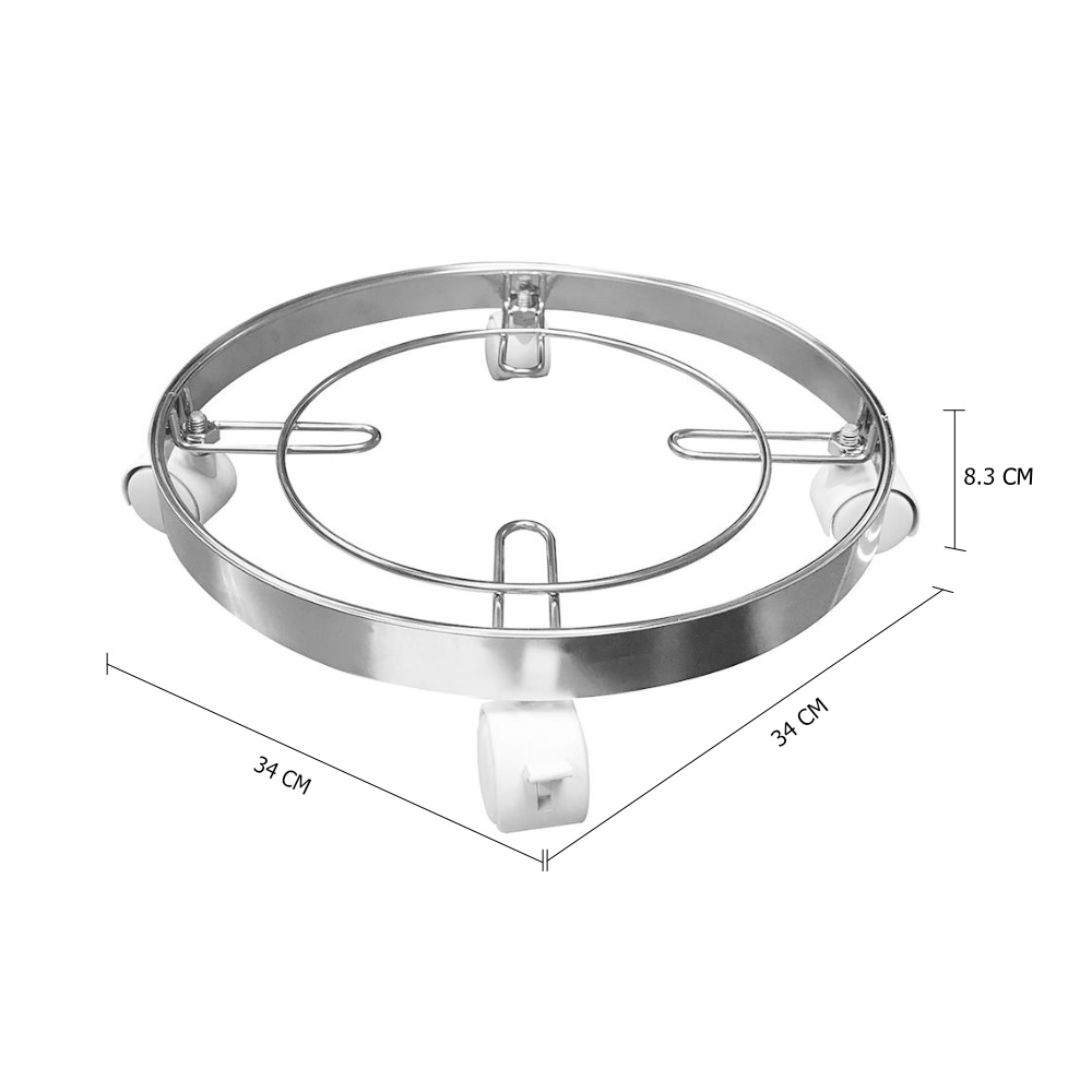 HomeBase KECH Kệ bình ga inox Thái Lan W34xD34xH8.3cm