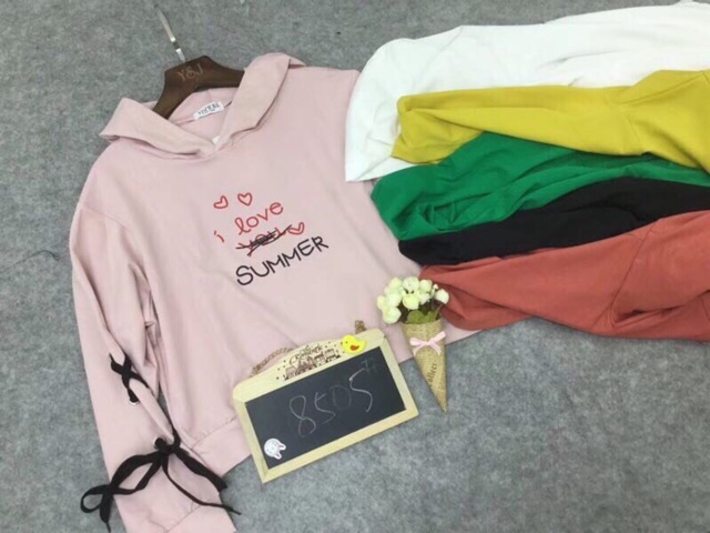 [Mã WAMST111 giảm 15k đơn 99k] Áo cotton da cá có mũ dáng croptop | BigBuy360 - bigbuy360.vn