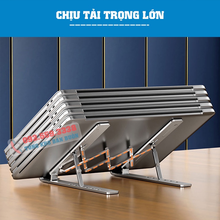 Giá đỡ laptop stand nhôm hỗ trợ tản nhiệt LS501 / N3 - Có thể gấp gọn chỉnh độ cao - Để laptop ipad macbook surface