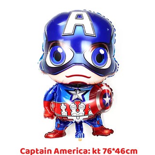 BONG BÓNG HÌNH SIÊU ANH HÙNG CAPTAIN AMERICAN, BÓNG NHÔM CAPTAIN, BÓNG KIẾNG SIÊU NHÂN TRANG TRÍ TIỆC CHO BÉ TRAI