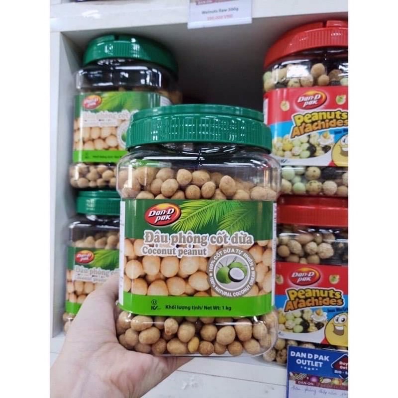 Đậu phộng nước cốt dừa- đậu phộng da cá 1kg Dan D Pak