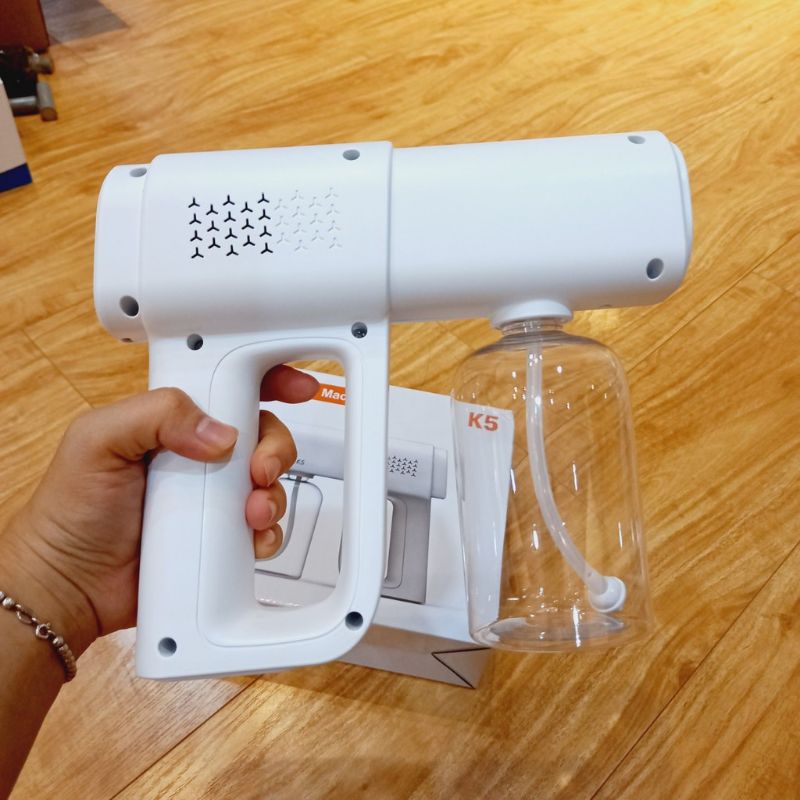 SÚNG XỊT KHỬ KHUẨN NANO K6x 8 LED - Súng bắn cồn tích điện