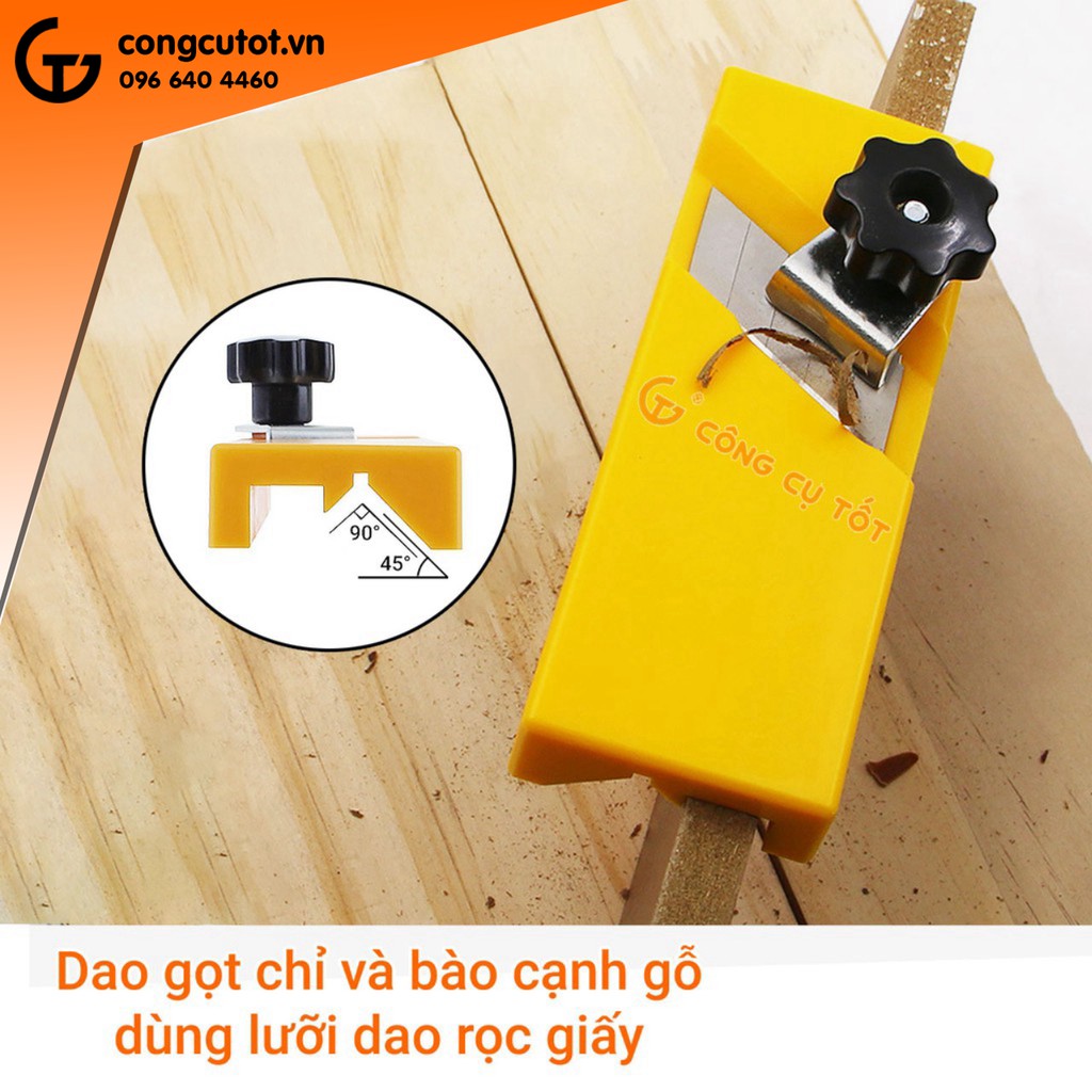 Dao gọt chỉ và bào cạnh gỗ kèm 20 lưỡi dự phòng