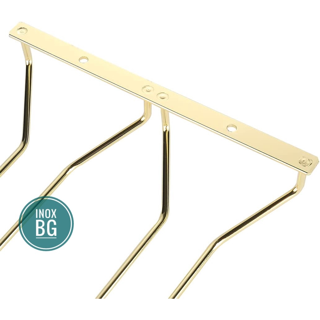 Giá treo ly, gài ly mạ vàng bóng sâu 27cm