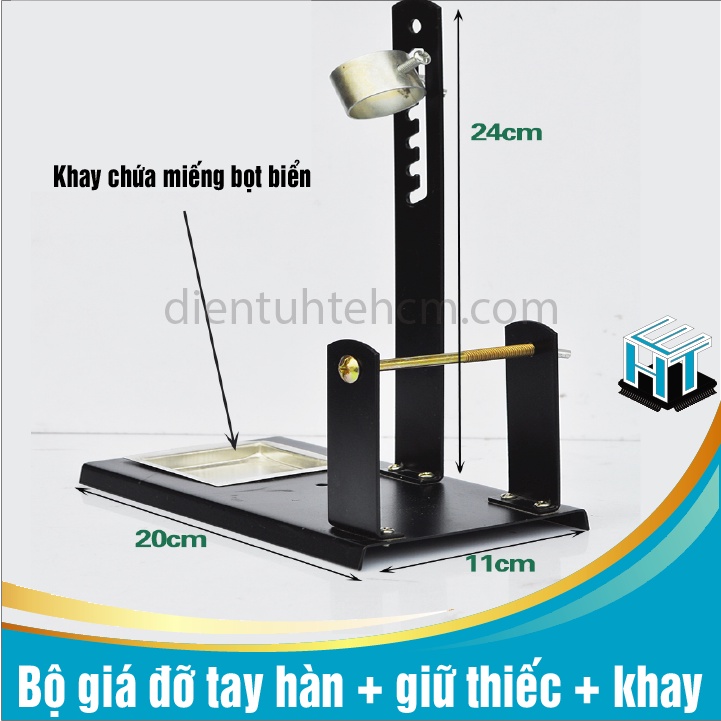 Bộ giá đỡ tay hàn + giữ cuộn thiếc + khay Model 212 loại tốt