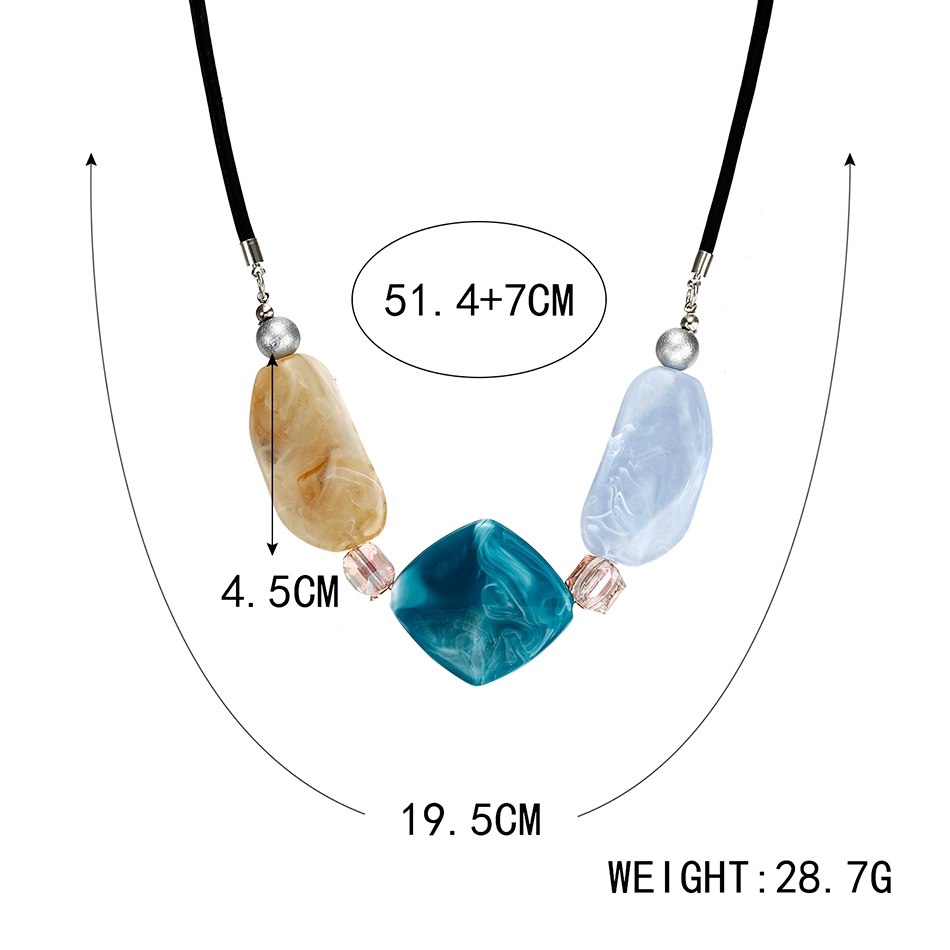 Dây chuyền đính hạt nhựa Acrylic nhiều màu