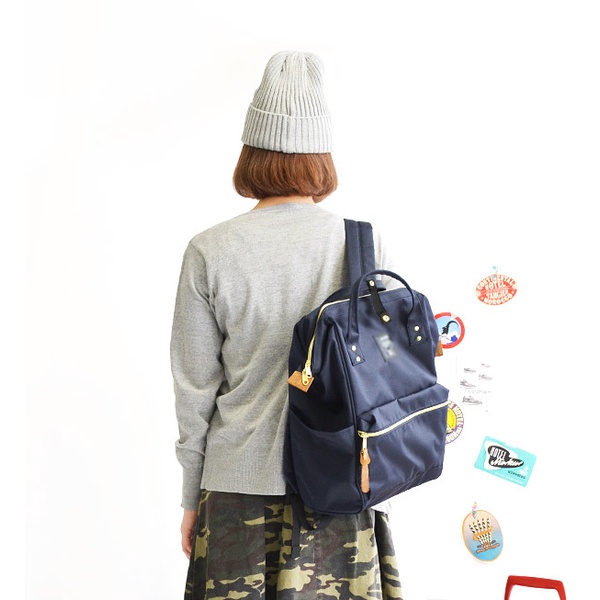 [Spot Sale] 2021 New Anello Japans Anelloˉbags Couple Large Bag New High School Student Travel School Bag Backpack Japanese Backpack Female Running Away From Home Customized, Size Height 40 Width 28 Thickness: 17