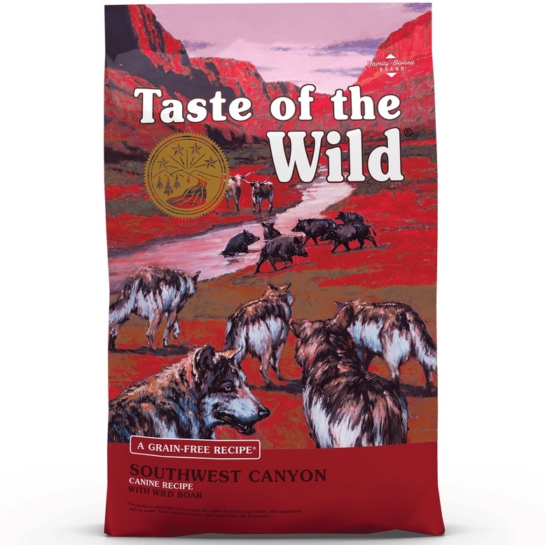 [DINH DƯỠNG CAO] THỨC ĂN HẠT CHO TẤT CẢ GIỐNG CHÓ 170G TASTE OF THE WILD SOUTHWEST CANYON VỊ HEO RỪNG NƯỚNG