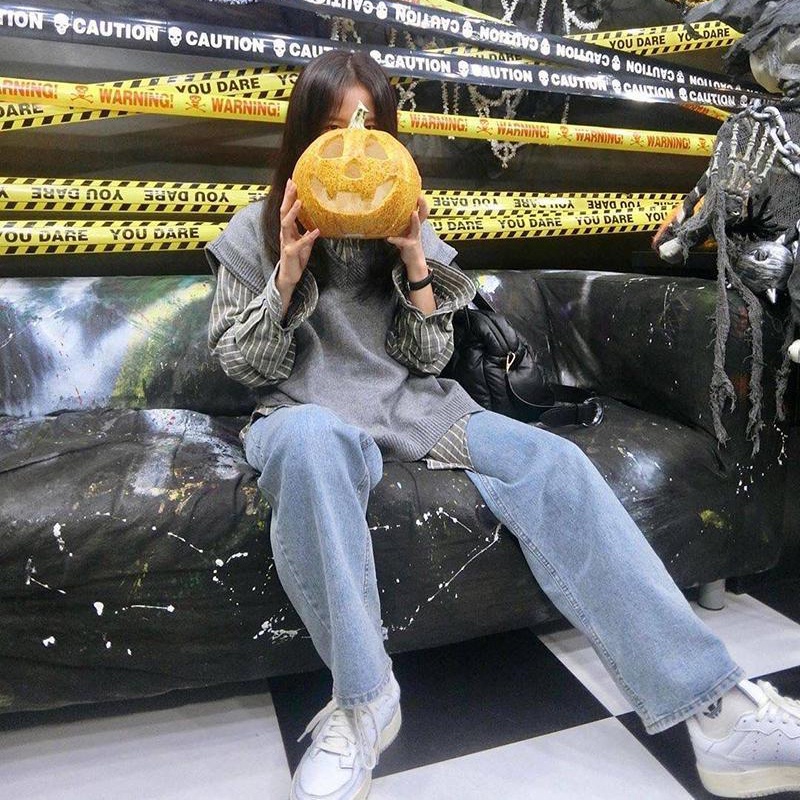 Quần Jean Xanh Dương Ôm Dáng Thời Trang Hàn Quốc Cho Nữ