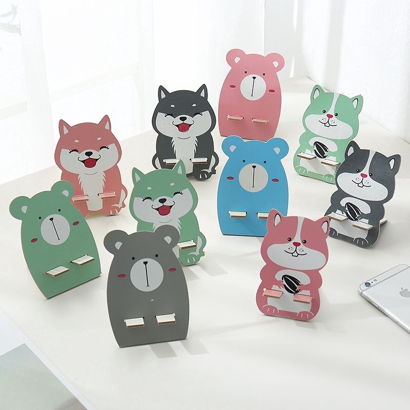 Kệ Điện Thoại Bằng Gỗ Hình Thú Siêu Cute freeship mã