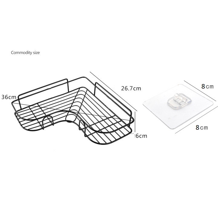 Kệ Sắt Dán Góc Tường Nhà Tắm Siêu Chắc Chắn