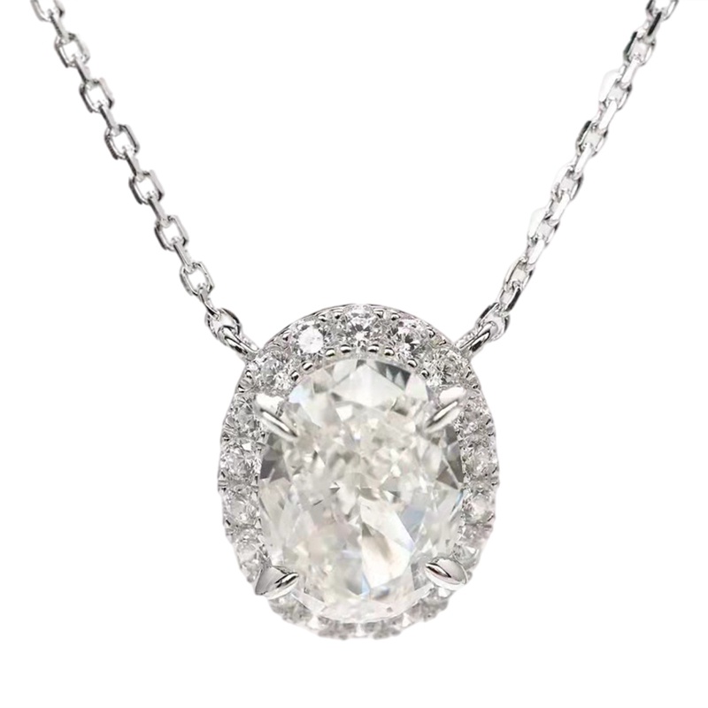 Vòng cổ Mặt Oval Đính Đá Zircon Thanh Lịch