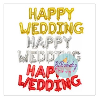 Bóng Happy Wedding trang trí phòng cưới