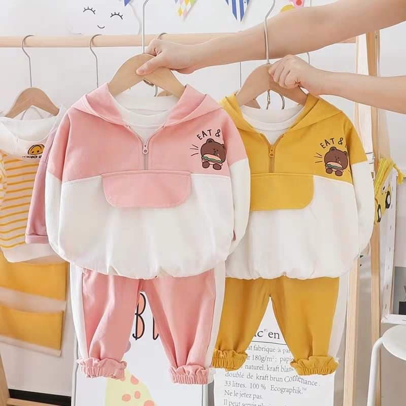 Bộ thu đông HTL cho bé mẫu gấu cho bé 7-22kg