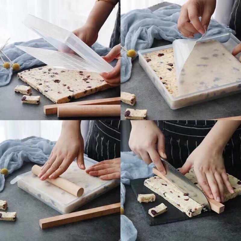 Khuôn làm kẹo Nougat đế rời 60 viên