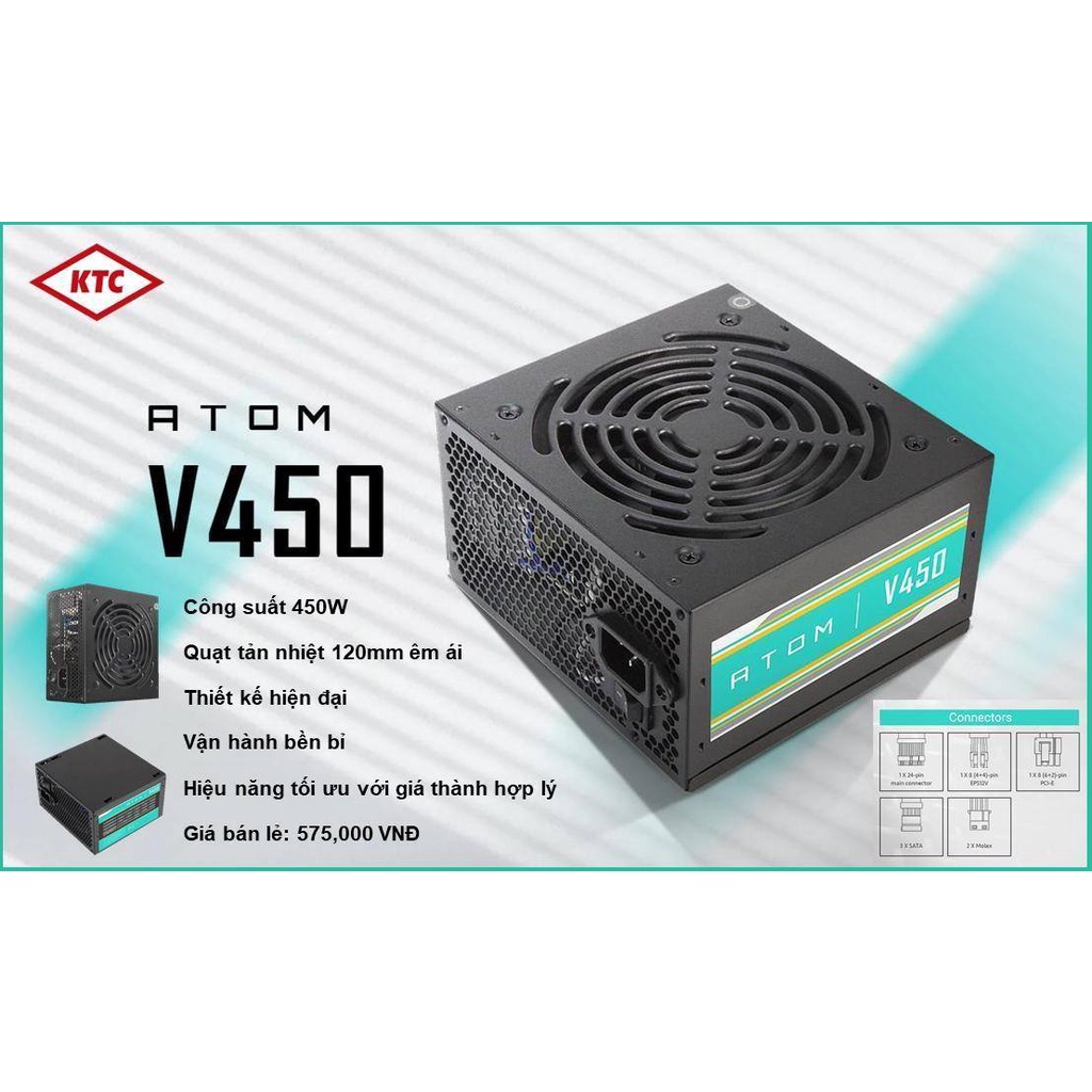 Nguồn Antec ATOM V450 Công Suất Thực 450W