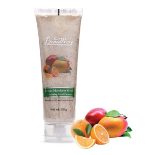 Sữa rửa mặt BeauMore Mango Mandarin Scrub Exfoliating Facial Cleanser 120g - trái cây