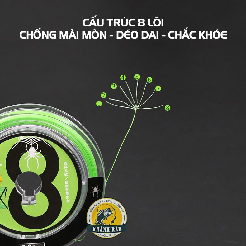 Dây Dù Câu Cá Tarantula Nhện Xanh 120m LURE STAR