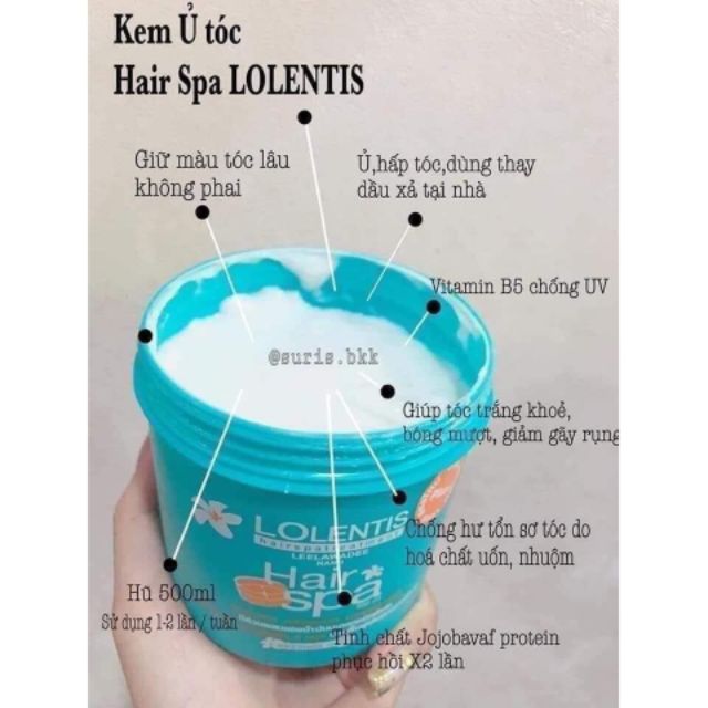 Kem Ủ Tóc Lolentis Hair Spa Thái Lan 500ml | BigBuy360 - bigbuy360.vn