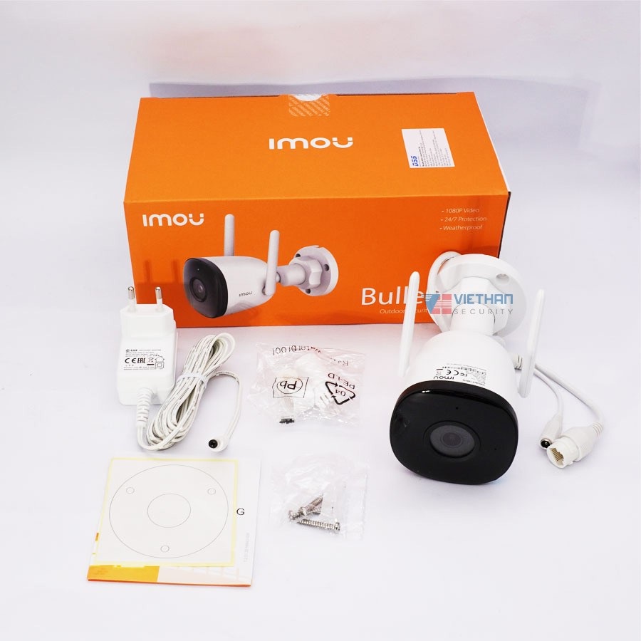 Camera wifi ngoài trời IMOU F22P/ 2022, FullHD1080, hồng ngoại 30m, cảnh báo qua tin nhắn