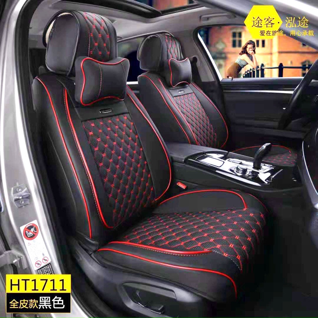 Áo Bọc Ghế ô tô HOOTO 5 Chỗ 6D Ôm kín 360 Độ Chất Liệu Da PU Cao Cấp