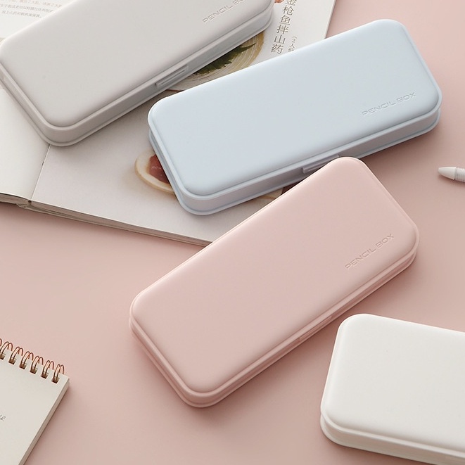 Hộp Đựng Bút Bằng PP Màu Macaron Xinh Xắn Tiện Dụng