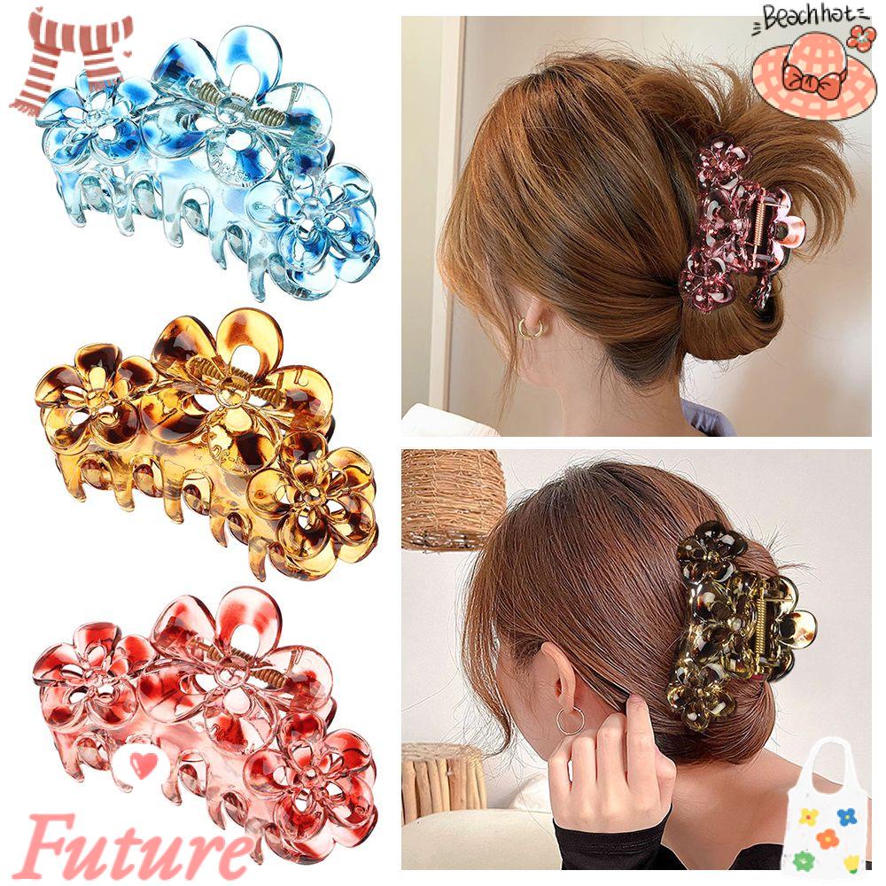 Kẹp Tóc Càng Cua Bằng Nhựa Acrylic Thời Trang Phong Cách Hàn Quốc Cho Nữ