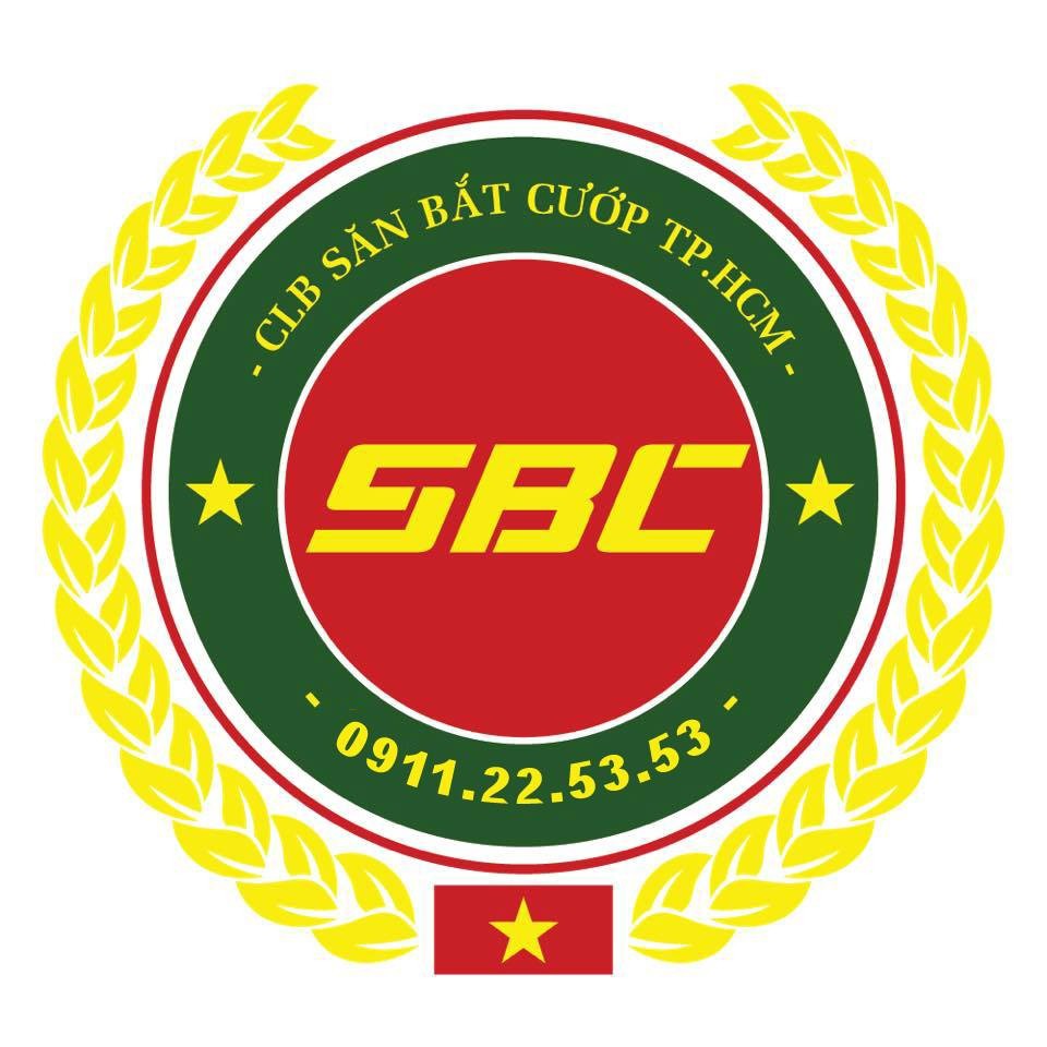 STICKER hình dán decal logo ĐỘI HIỆP SĨ SĂN BẮT CƯỚP, SBC TPHCM, SBC HÓC MÔN