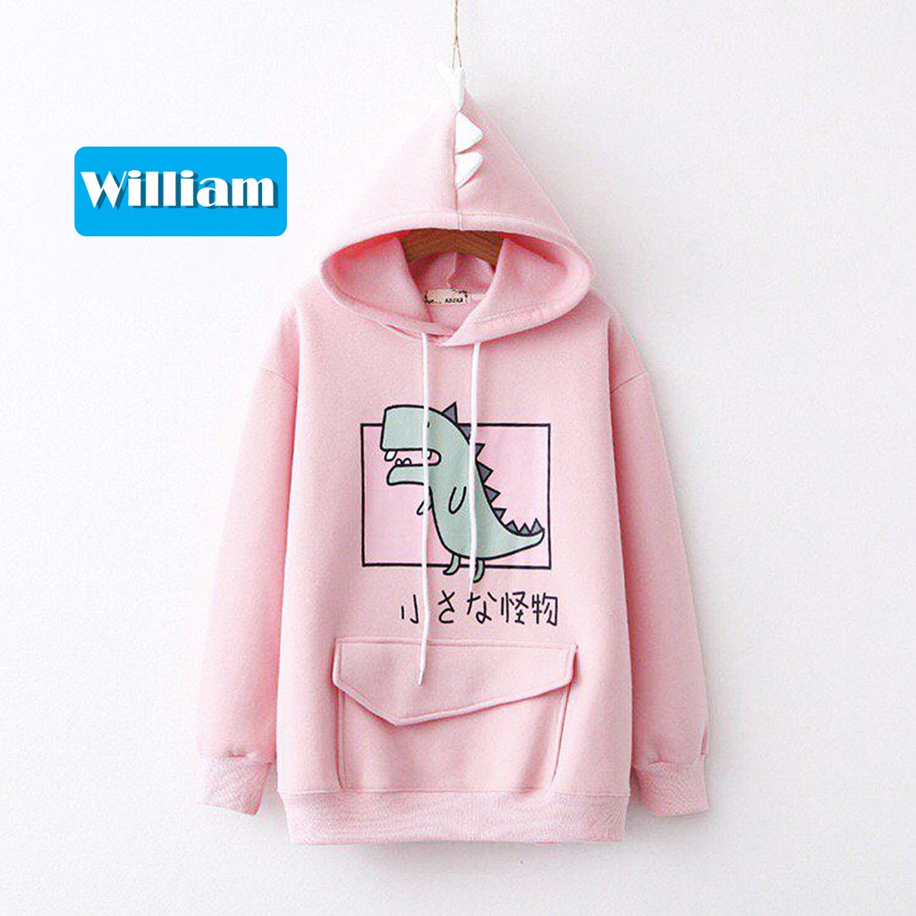 [FREESHIP_99K] Áo hoodie nữ hình Khủng Long siêu dễ thương - PP06