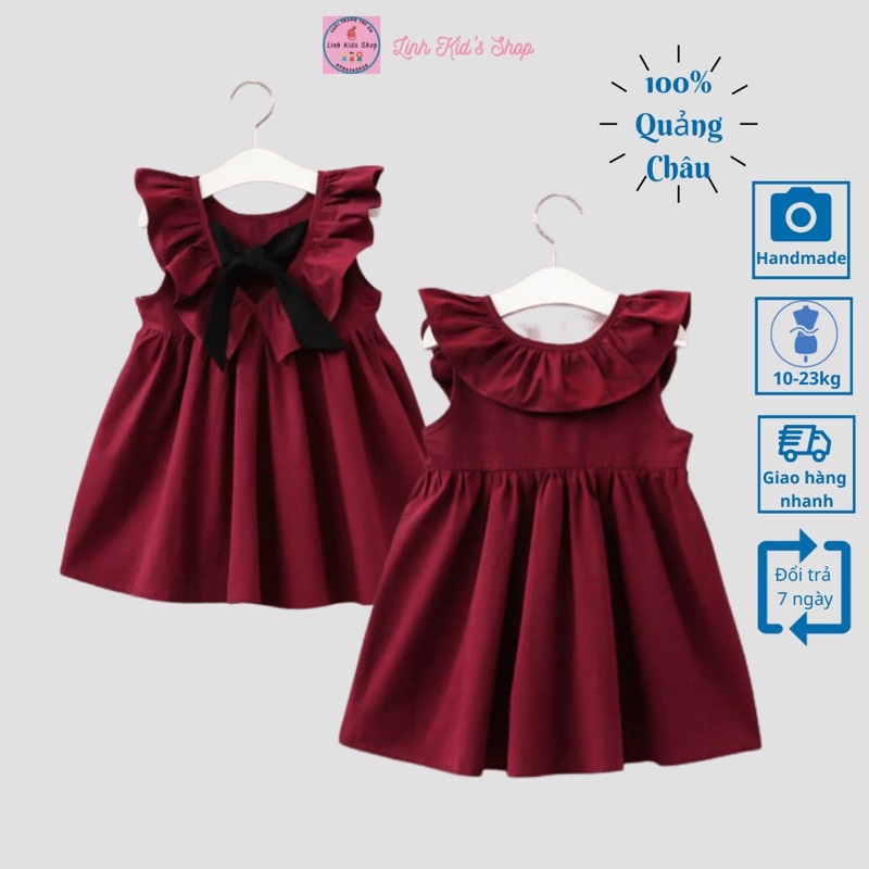 Váy công chúa babydoll Quảng Châu cao cấp cho bé gái 10-23kg