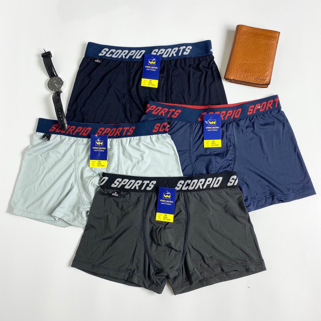 Quần Lót Đùi Boxer Nam , Combo 10 Cái , Chất Liệu Thun Lạnh
