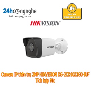 Camera IP thân trụ 2MP HIKVISION DS-2CD1023G0-IUF Tích hợp Mic