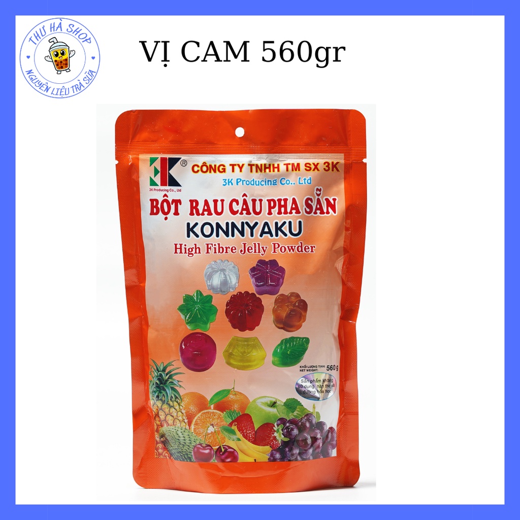 bột rau câu konnyaku / bột rau câu pha sẵn (nhiều vị 560g)