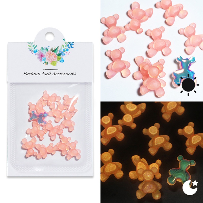 Phụ Kiện Trang Trí Móng Tay Hình Gấu Gummy 3D DIY