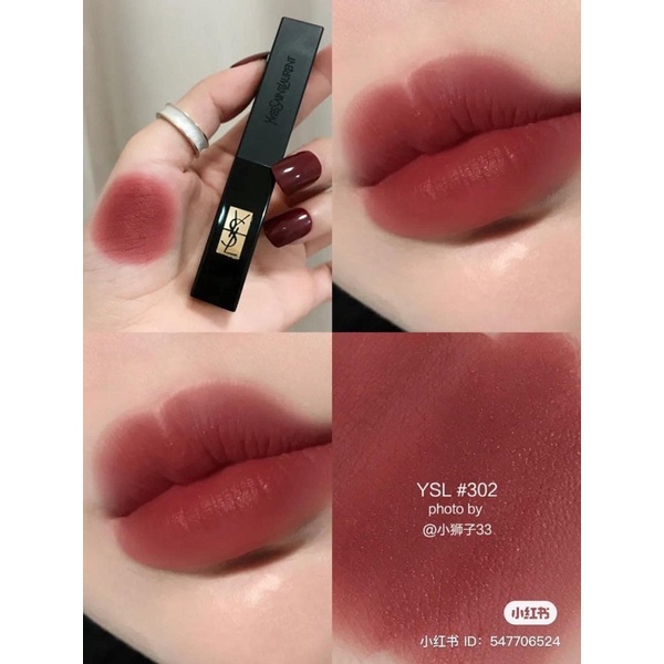 Son YSL SLIM VELVET RADICAL vỏ đen màu 301, 302