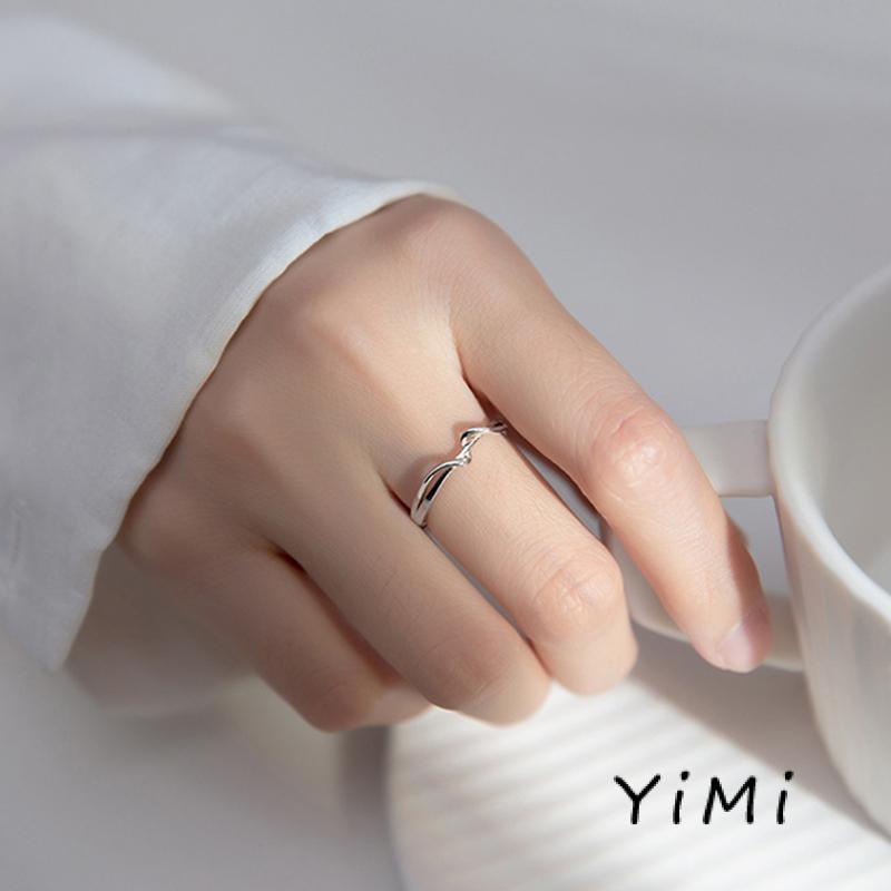 [mo] Nhẫn Đeo Ngón Tay Mềm Mại Đơn Giản Hình Học Cho Nữ